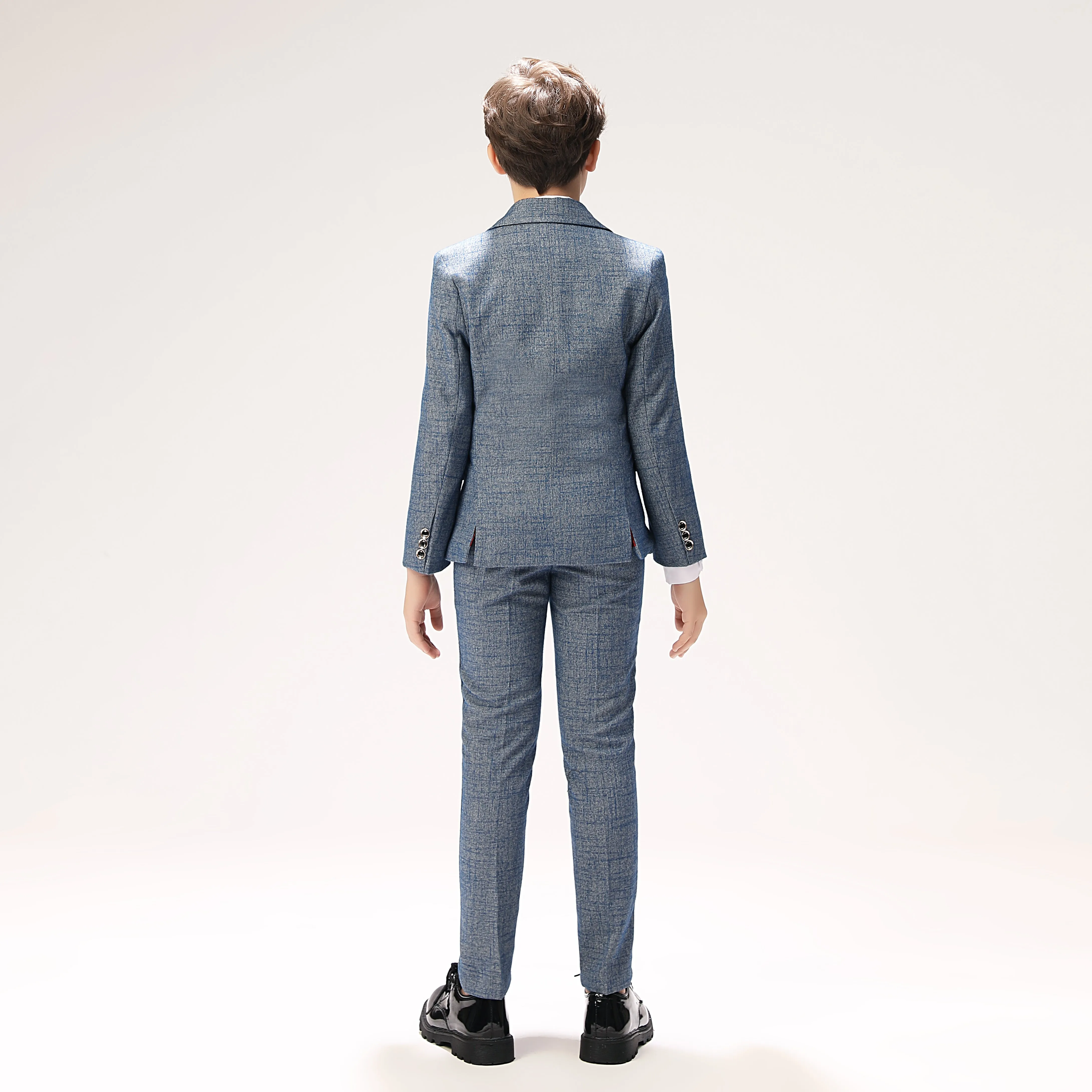Grey Formal 5 Piece Boys Suits