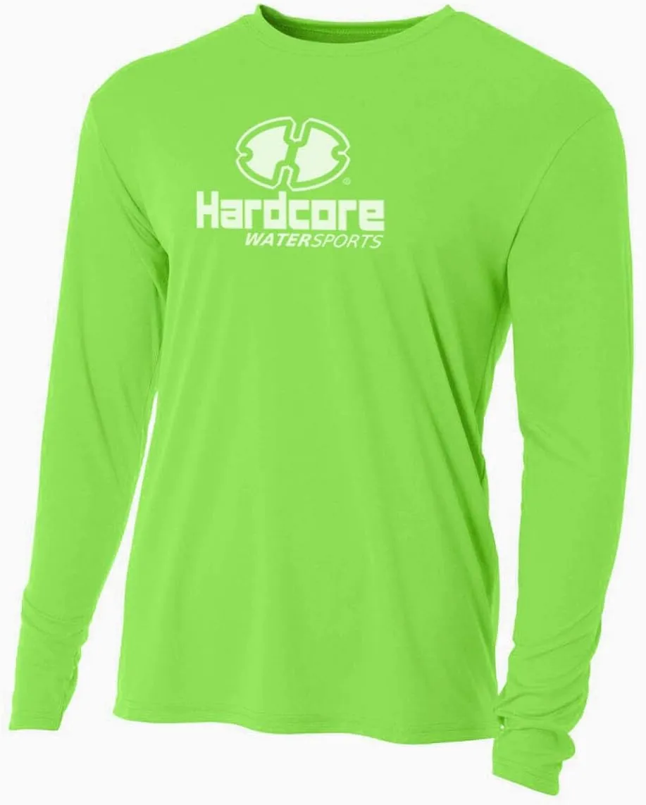 Hardcore Men's Long Sleeve Loose Fit Rash Guard Surf Shirt for Water Sports | Lightweight, Quick-Dry Swimwear