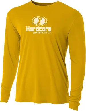 Hardcore Men's Long Sleeve Loose Fit Rash Guard Surf Shirt for Water Sports | Lightweight, Quick-Dry Swimwear