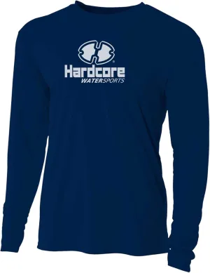 Hardcore Men's Long Sleeve Loose Fit Rash Guard Surf Shirt for Water Sports | Lightweight, Quick-Dry Swimwear