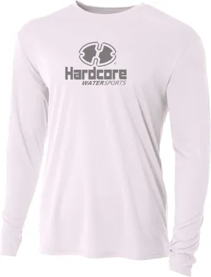 Hardcore Men's Long Sleeve Loose Fit Rash Guard Surf Shirt for Water Sports | Lightweight, Quick-Dry Swimwear