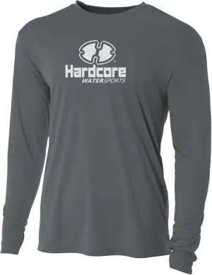 Hardcore Men's Long Sleeve Loose Fit Rash Guard Surf Shirt for Water Sports | Lightweight, Quick-Dry Swimwear
