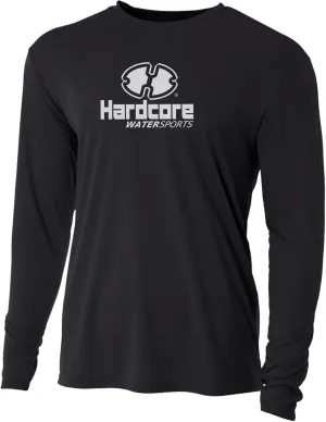 Hardcore Men's Long Sleeve Loose Fit Rash Guard Surf Shirt for Water Sports | Lightweight, Quick-Dry Swimwear
