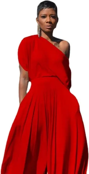 heyheyshine Hip Hop Women 2pcs Set Off Shoulder T-Shirt Tops and Loose Haren Pants Suit Sweatsuit Tracksuit Two Piece Set