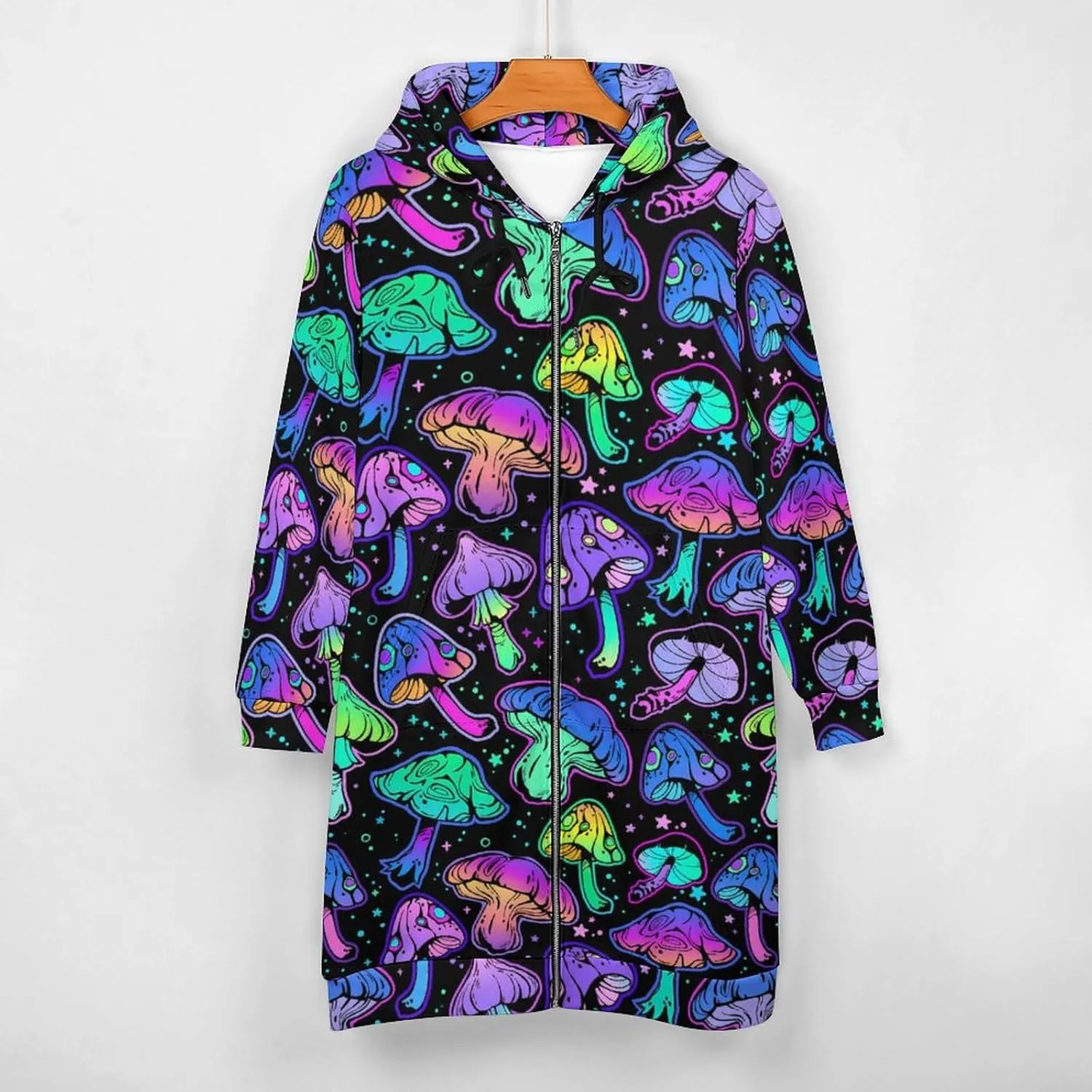 Hoodies for Women Oversized Full Zip Hooded Sweatshirt Casual Long Sleeve Fall Jacket Coat 2024