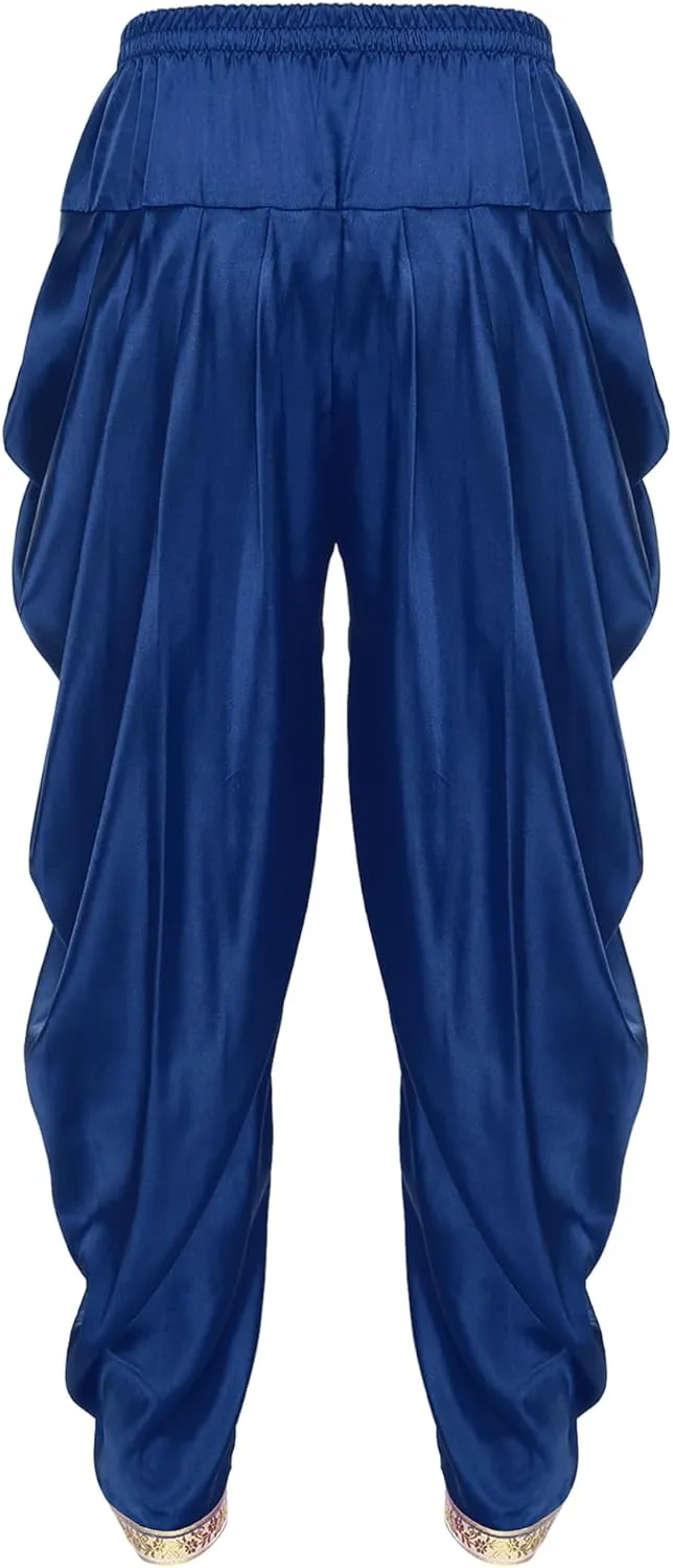 JEATHA Baggy Yoga Harem Pants for Men Satin Indian Arabian Gypsy Tribal Trouser Hippie Trousers Cosplay
