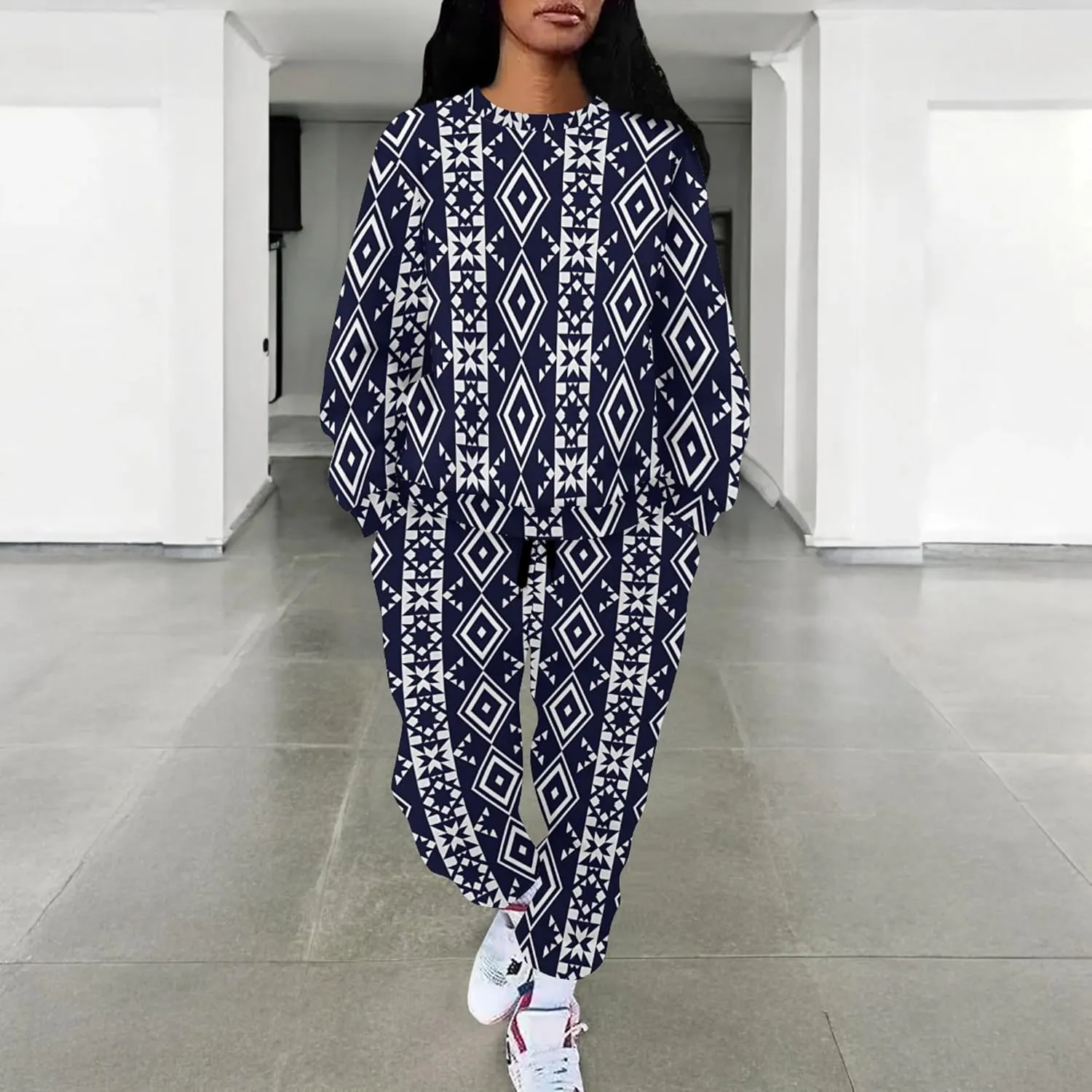 Jogger Sets for Women 2 Piece Sweatsuit Outfits Casual Long Sleeve Pullover Tops and Wide Leg Pants Lounge Sets Tracksuits