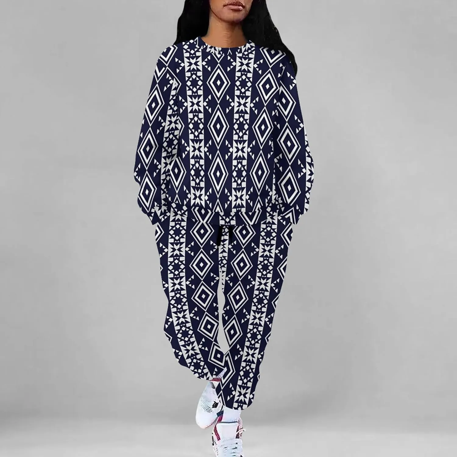 Jogger Sets for Women 2 Piece Sweatsuit Outfits Casual Long Sleeve Pullover Tops and Wide Leg Pants Lounge Sets Tracksuits