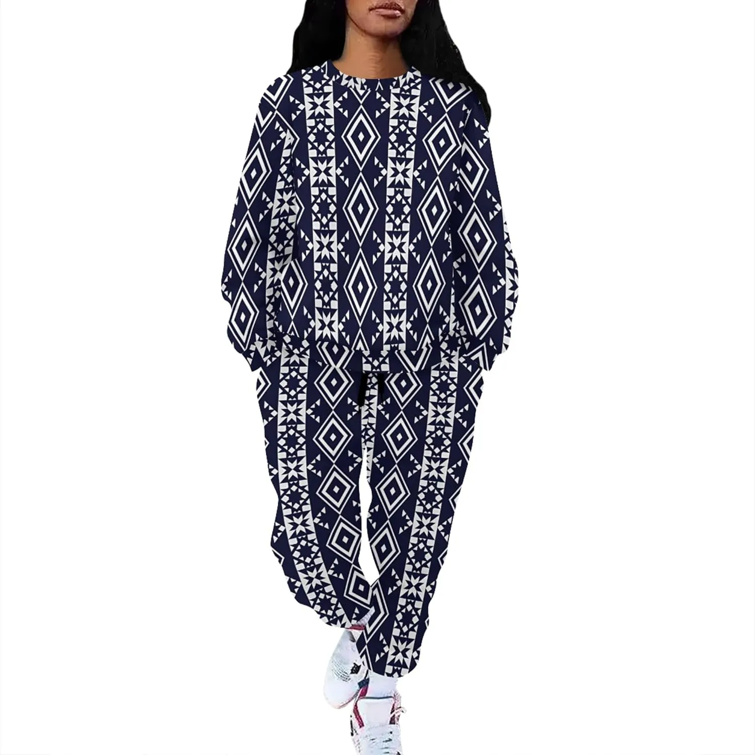 Jogger Sets for Women 2 Piece Sweatsuit Outfits Casual Long Sleeve Pullover Tops and Wide Leg Pants Lounge Sets Tracksuits