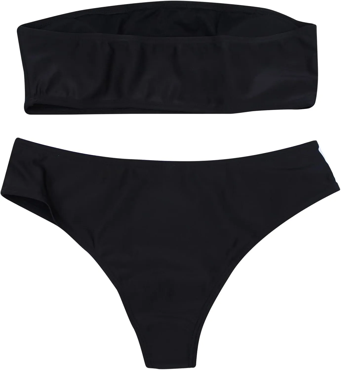 JUMISEE Women Skull Letter Pattern Goth Bikini Set 2 Piece High Waist Bandeau Swimsuit