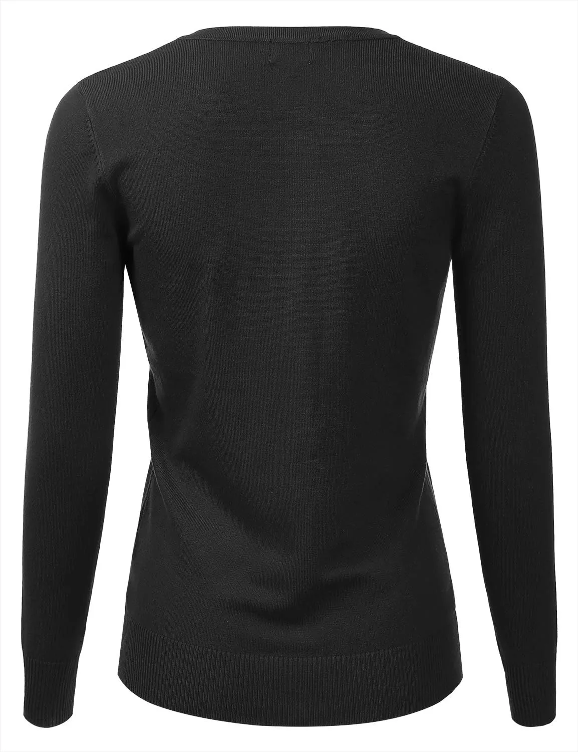 LALABEE Women's Crewneck Long Sleeve Button Down Knit Cardigan Sweater (S-XXL)