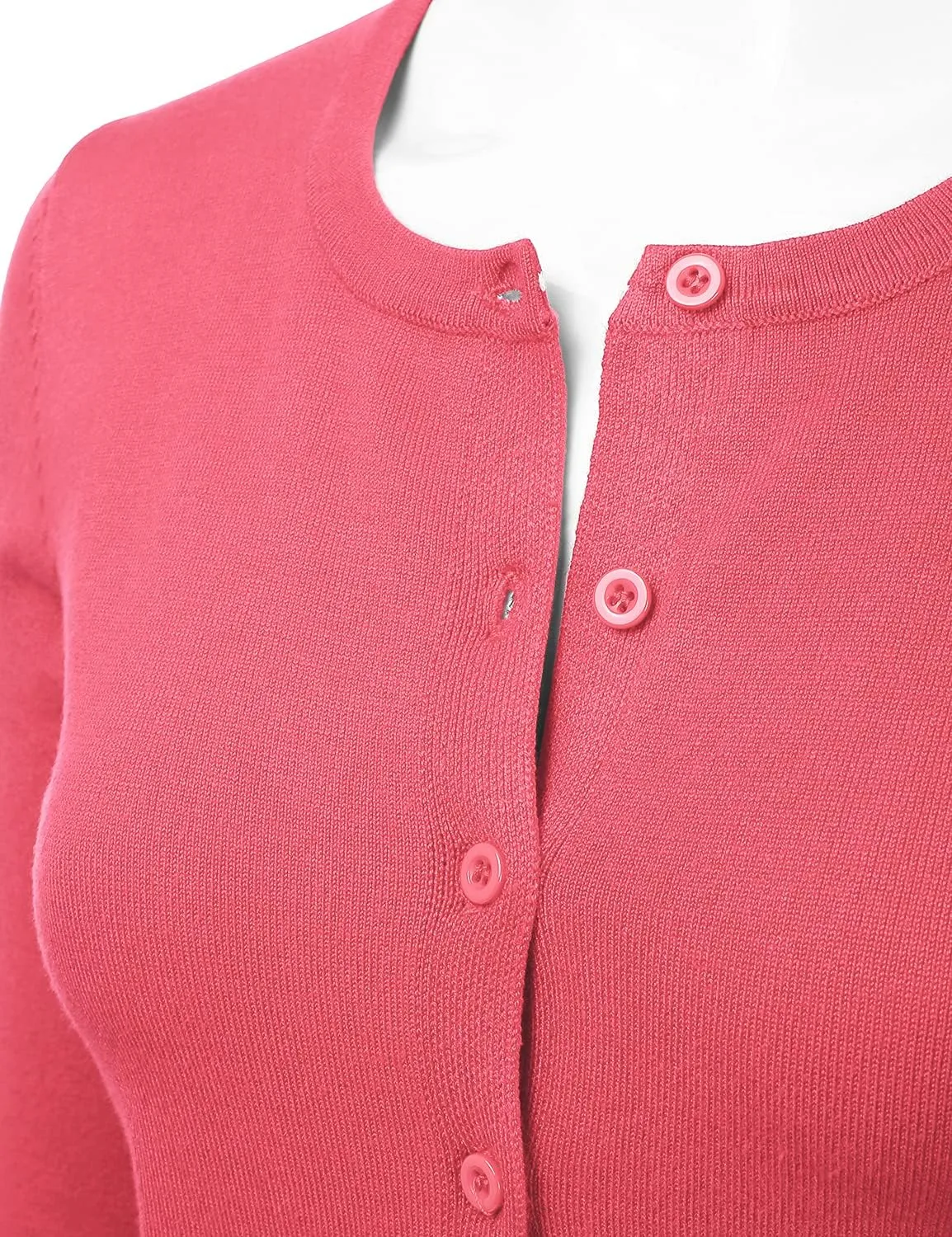 LALABEE Women's Crewneck Long Sleeve Button Down Knit Cardigan Sweater (S-XXL)