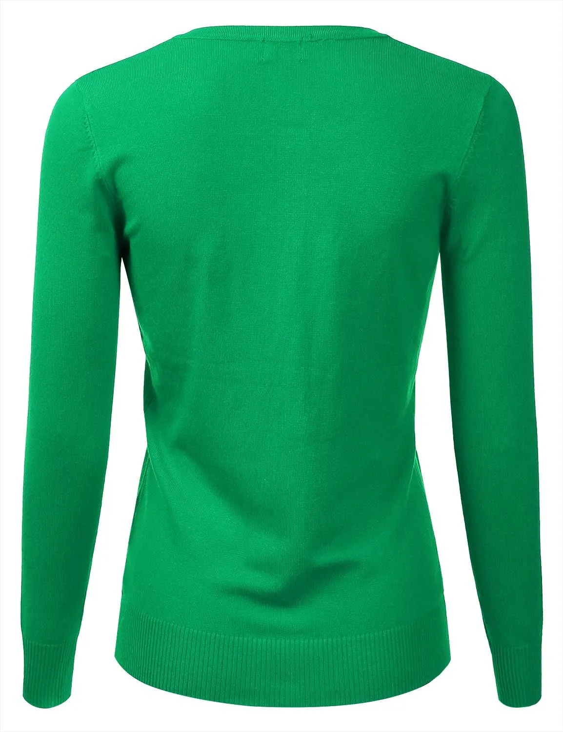 LALABEE Women's Crewneck Long Sleeve Button Down Knit Cardigan Sweater (S-XXL)