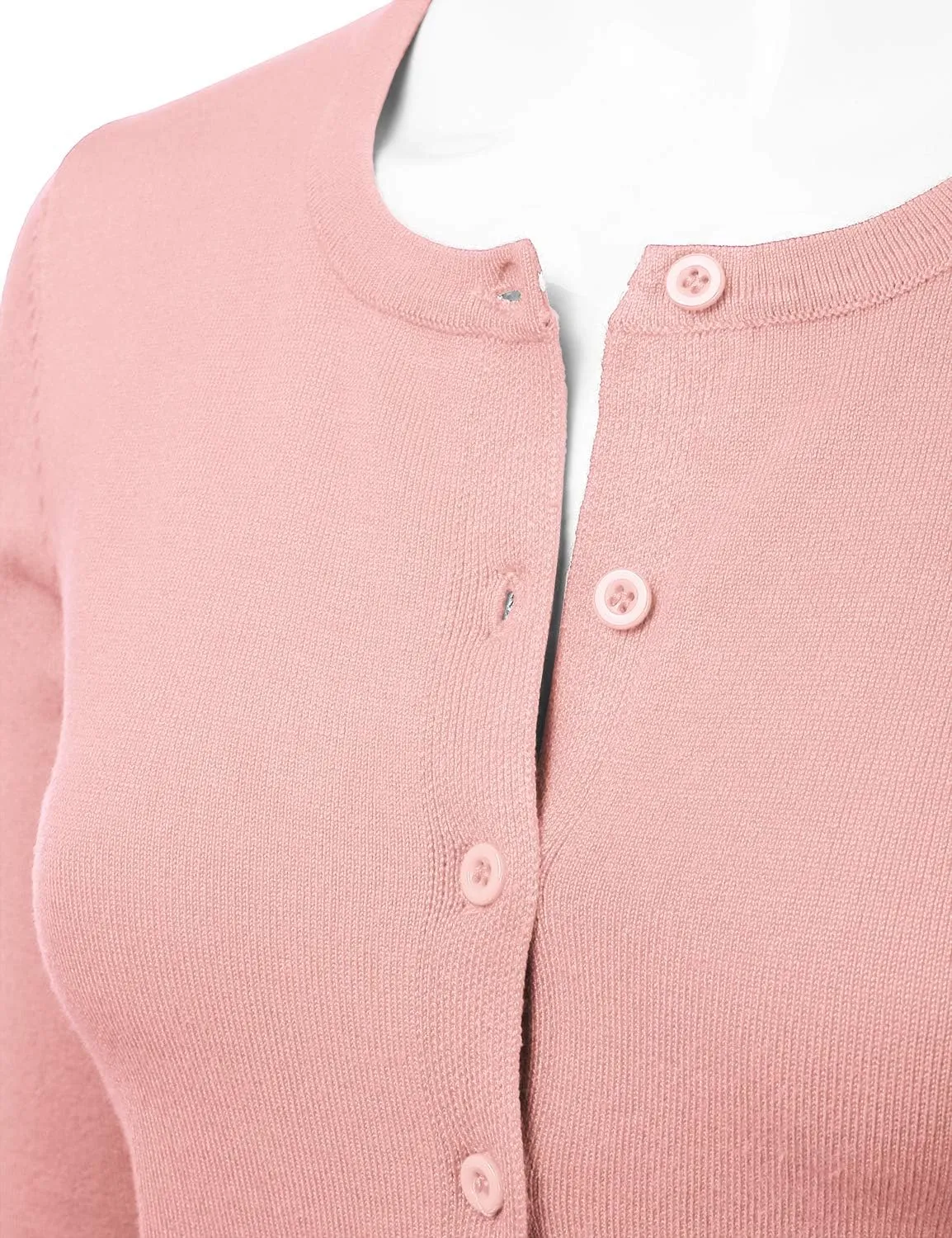 LALABEE Women's Crewneck Long Sleeve Button Down Knit Cardigan Sweater (S-XXL)