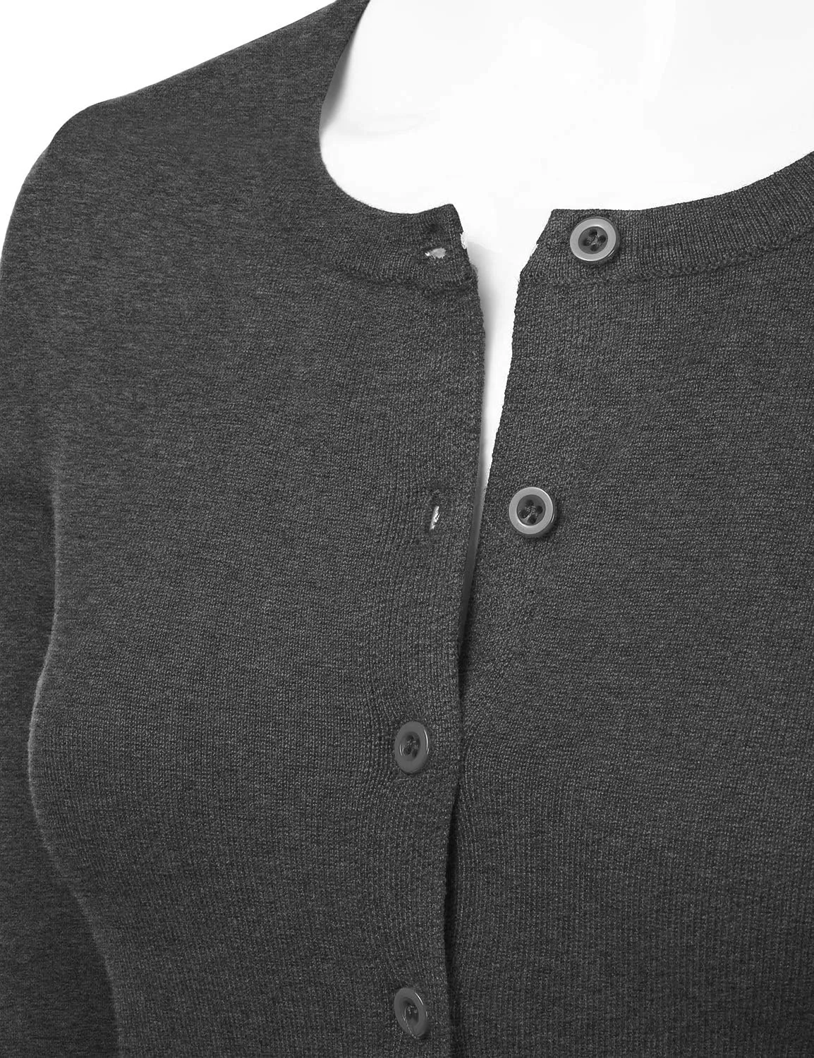 LALABEE Women's Crewneck Long Sleeve Button Down Knit Cardigan Sweater (S-XXL)