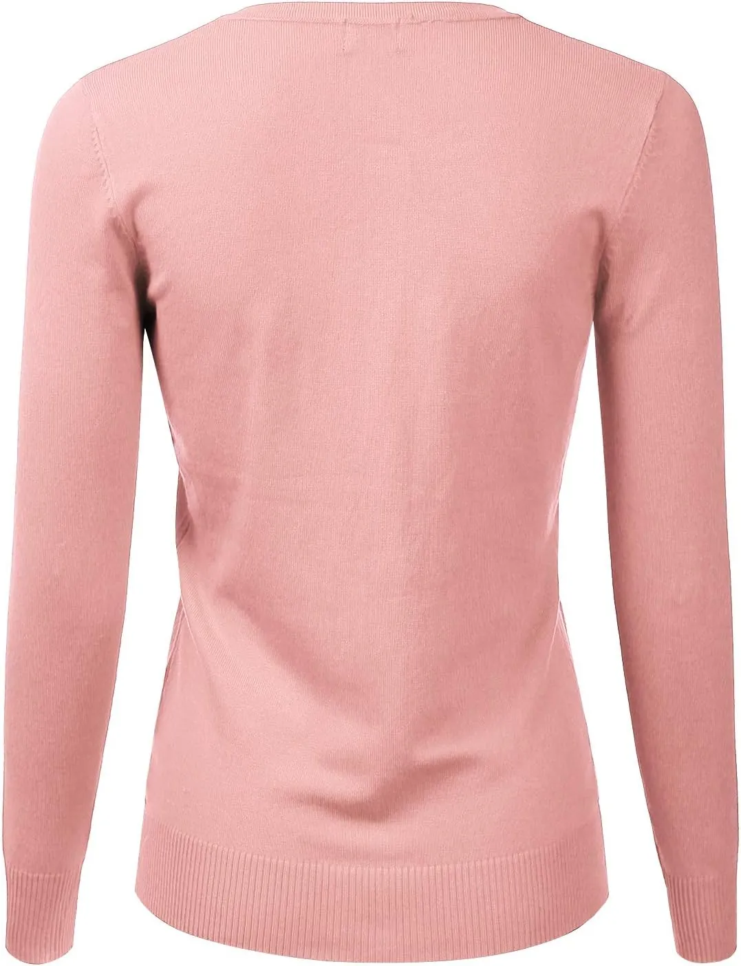 LALABEE Women's Crewneck Long Sleeve Button Down Knit Cardigan Sweater (S-XXL)
