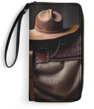Leather Wallet Painted Bag Horse Saddle With A Cowboy Hat Wild Advanced Fashion Leather Card Bag Exquisite Beautiful Leather Wallet