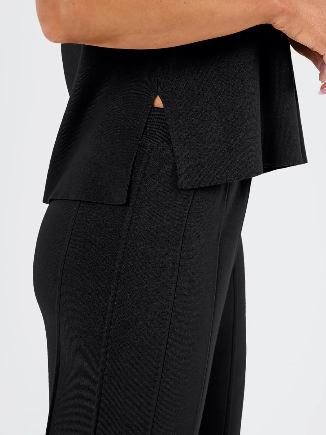 LILLUSORY 2 Piece Sets for Women Summer Vacation 2025 Lounge Outfits Matching Two Pcs Spring Knit Tracksuits Sweat Suits