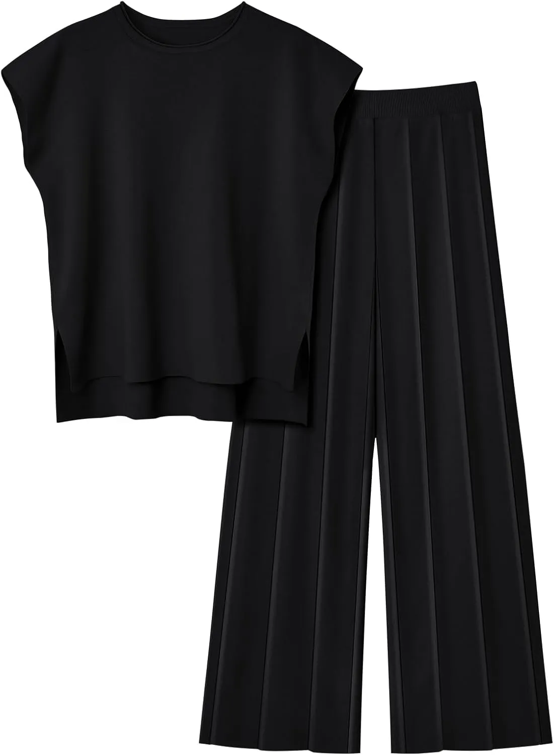 LILLUSORY 2 Piece Sets for Women Summer Vacation 2025 Lounge Outfits Matching Two Pcs Spring Knit Tracksuits Sweat Suits