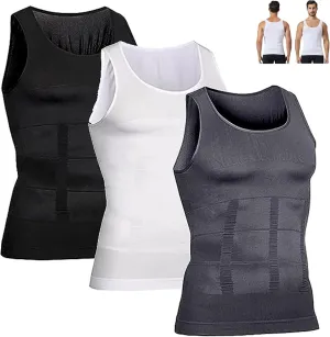 Male Shaper Tank, Body Shaper Shirt, Male Shaper Tank, Men Body Shaper Abs Slim Tank Top Undershirt