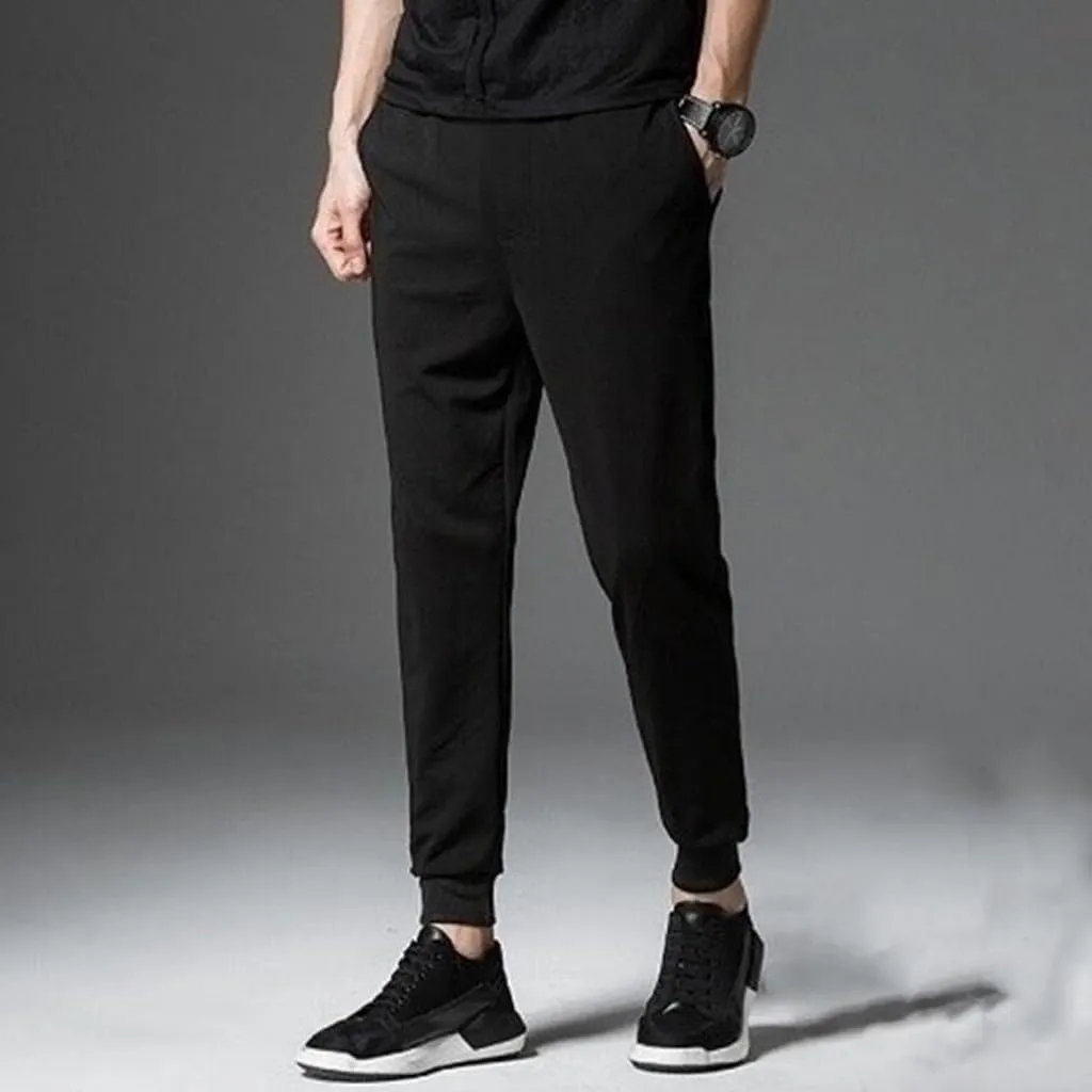 Men's Cargo Sweatpants Pants Mid Trousers Solid Cotton Casual Drawstring Men Elastic Waist with Pockets Athletic