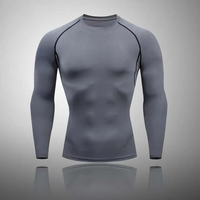 Men's Compression Basic Thermal Quick Dry Underwear T-Shirt