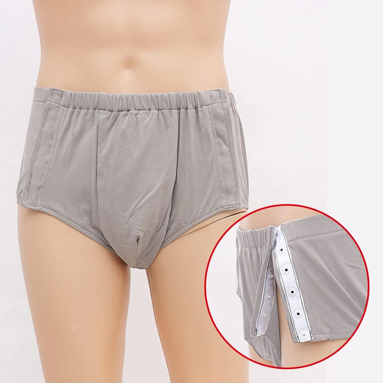Men's Elephant Trunk Cotton Briefs Mens Boxer Briefs with Pouch Long Separate Pouch Underwear Mens Side Tie Swimwear