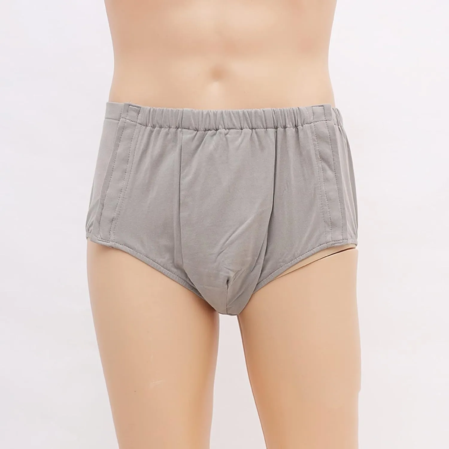 Men's Elephant Trunk Cotton Briefs Mens Boxer Briefs with Pouch Long Separate Pouch Underwear Mens Side Tie Swimwear