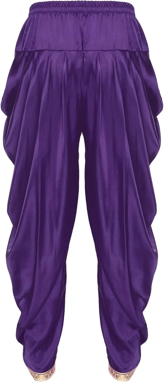Mens Harem Pants Satin Yoga Beach Baggy Summer Trousers