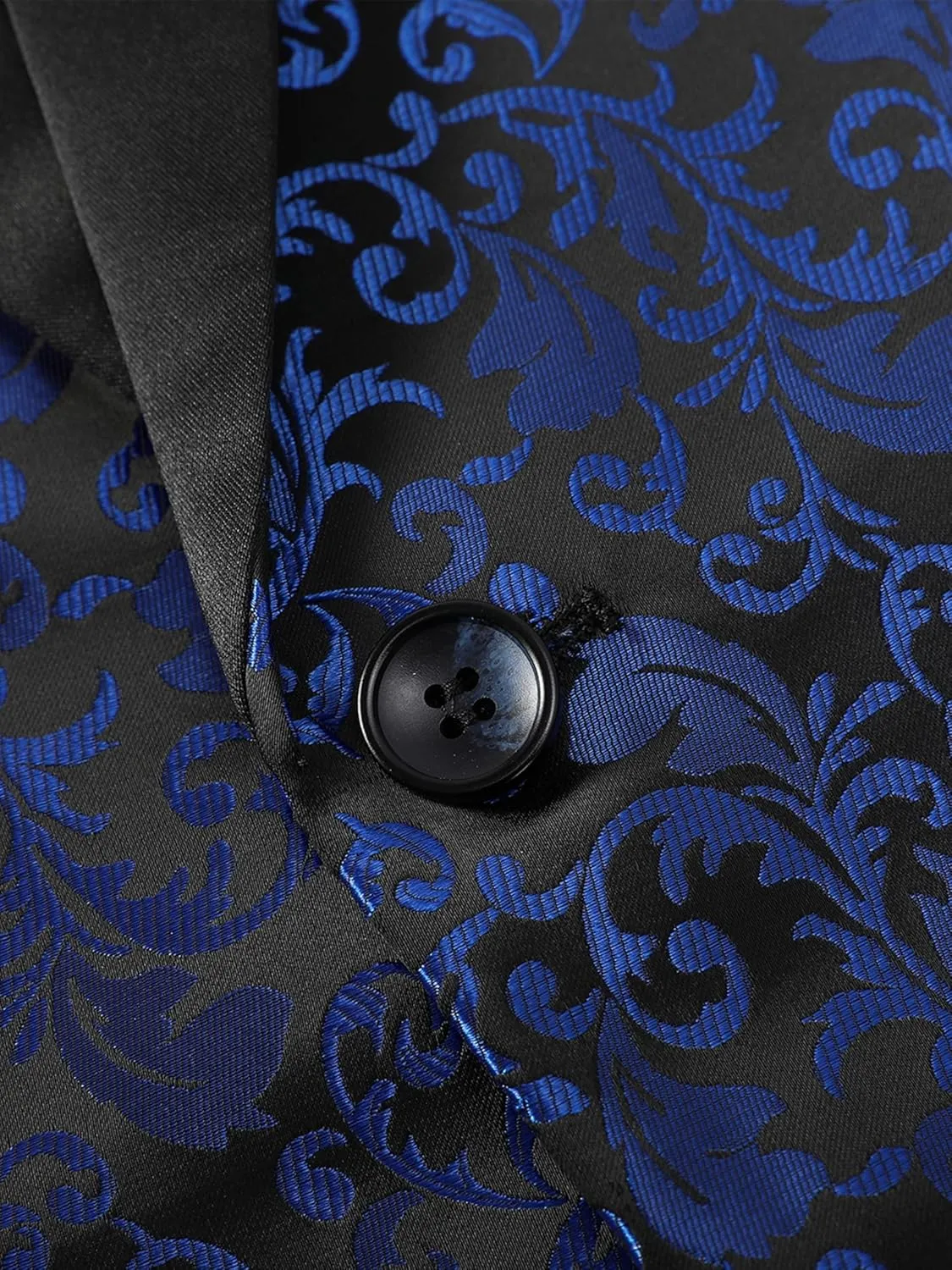 Mens Suit Set 4 Piece Floral Tuxedo for Men Wedding Suit Prom Party Dinner Jacket and Pants Set with Two Bow-Ties