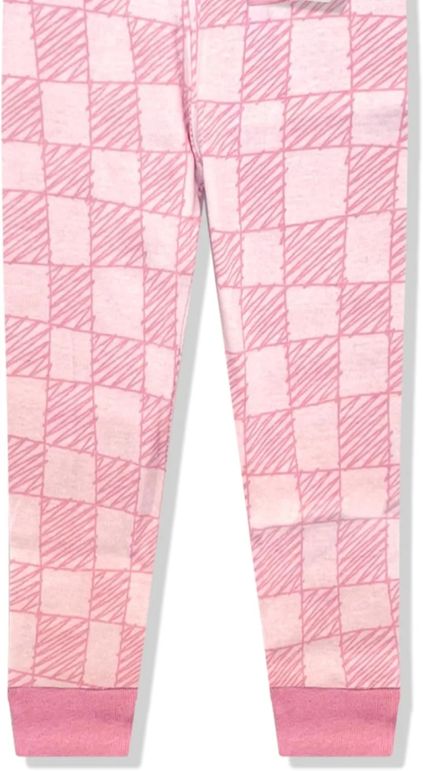 Peppa Pig 4 Piece Pajama Set - Toddler Girls PJ Set with Long Sleeve Shirt & Pants - Pink Sleepwear Set - Official License