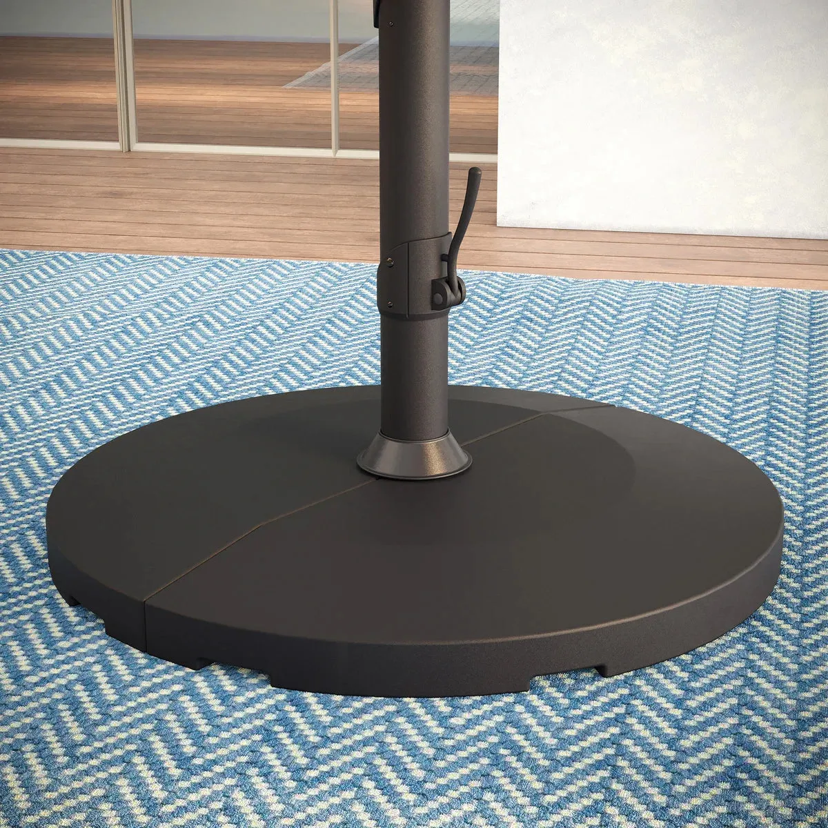Seasons Sentry 11.5 ft. Round Side Mount Cantilever Umbrella