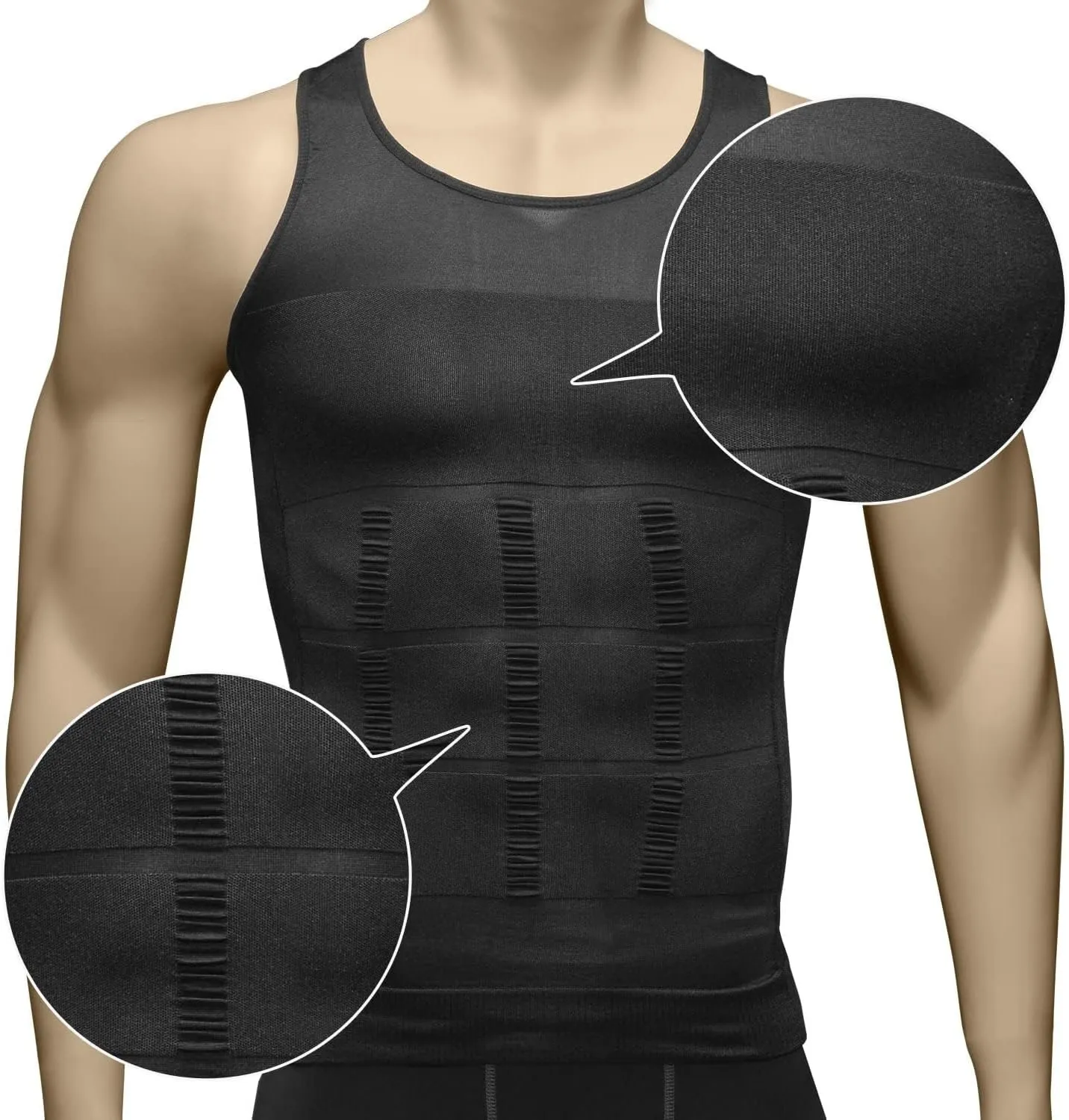 Shaper Vest Men Shaperluv Tank 2.0 Mens Sleeveless Slimming Undershirts Tummy Control and Body Shaper Tank Top