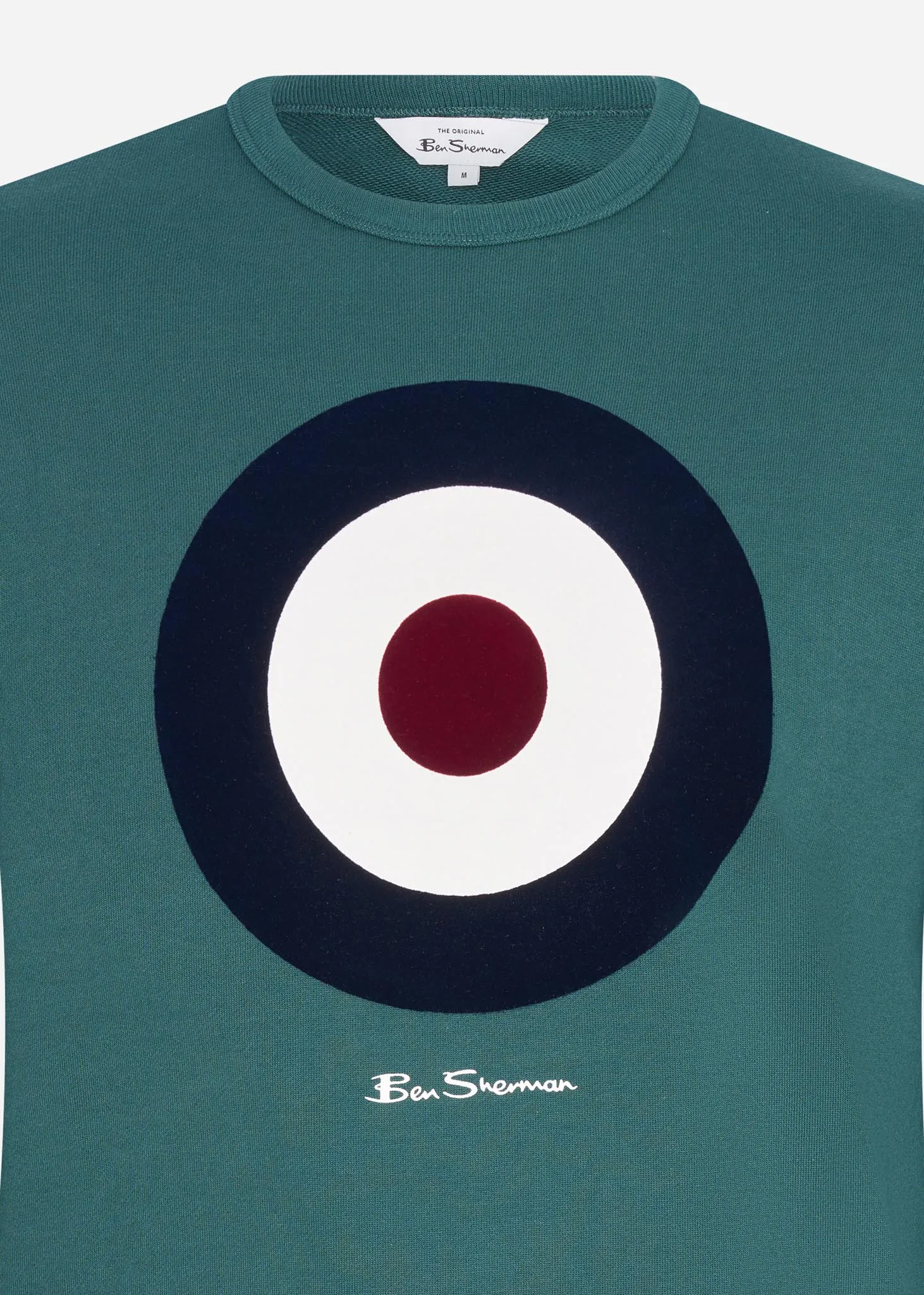 Signature target sweat - ocean green