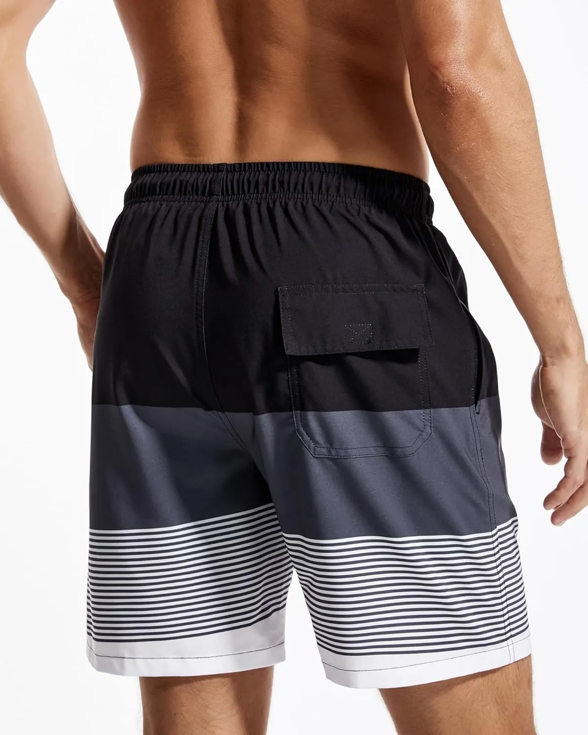 SILKWORLD Mens Swim Trunks Quick Dry Compression Liner 2 in 1 Shorts Men Swimsuit