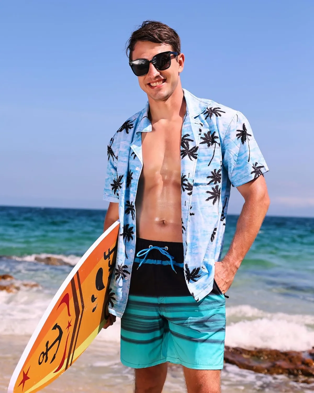 SILKWORLD Mens Swim Trunks Quick Dry Compression Liner 2 in 1 Shorts Men Swimsuit