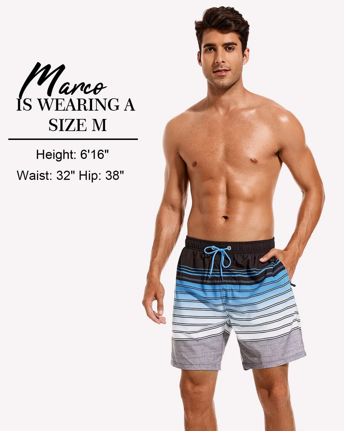 SILKWORLD Mens Swim Trunks Quick Dry Compression Liner 2 in 1 Shorts Men Swimsuit