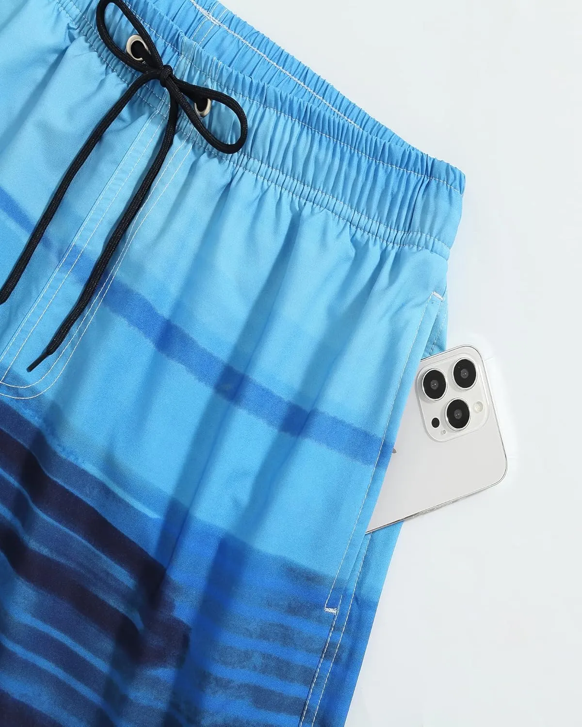 SILKWORLD Mens Swim Trunks Quick Dry Compression Liner 2 in 1 Shorts Men Swimsuit