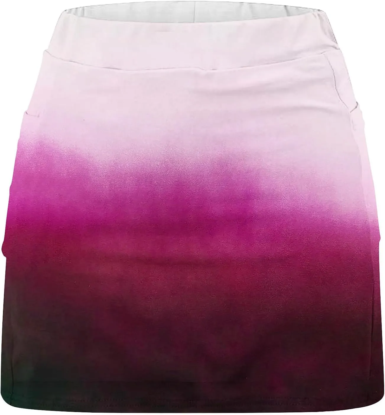 Skorts for Woman Fashion Casual Ombre Biker Shorts Womens Summer Outfits Comfy High Waisted Tummy Control Bottoms