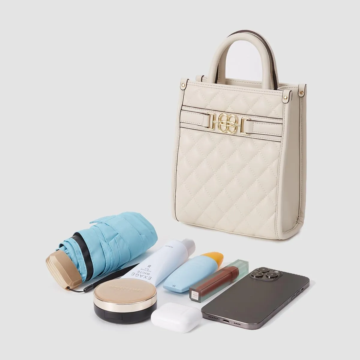 Small Leather Tote Bags for Women: Genuine Leather Shoulder Handbag - Quilted Crossbody Purse for Travel Work