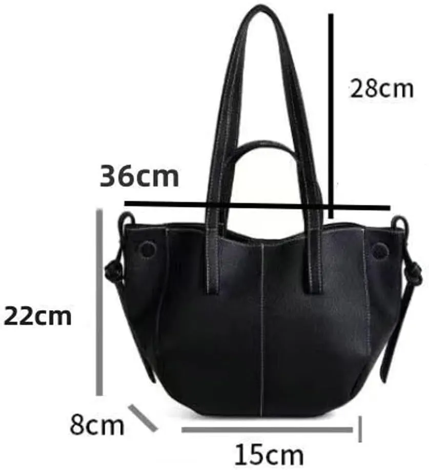 Soft PU Leather Tote Bag Trendy Top Handle Bag for Women Magnetic Bucket Hobo Bags for Traveling Everyday Use Bags