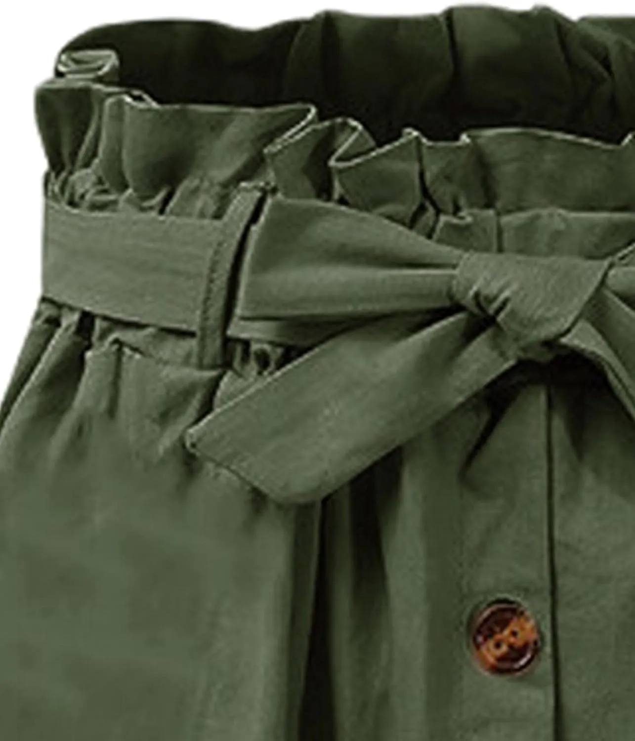 SOMTHRON Women's Casual Belted Button Down Midi Skirts High Waist A Line Knee Length Pleated Skirt