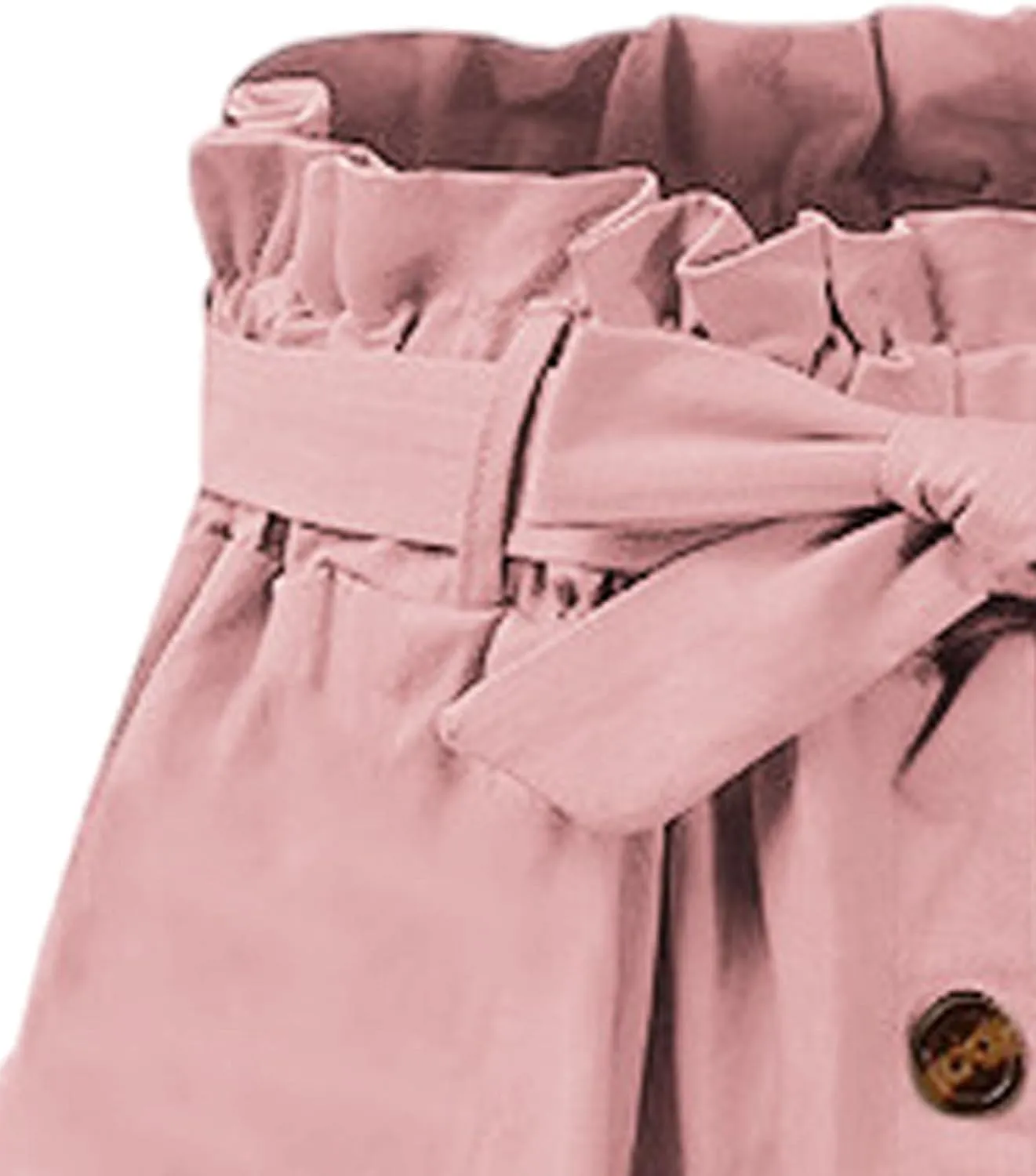 SOMTHRON Women's Casual Belted Button Down Midi Skirts High Waist A Line Knee Length Pleated Skirt