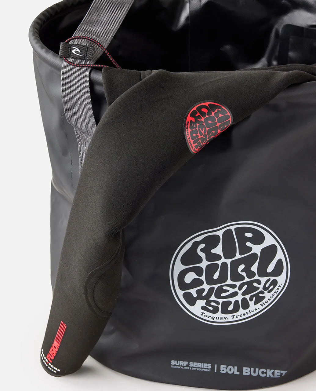 Surf Series 50L Bucket Bag - Black/Grey