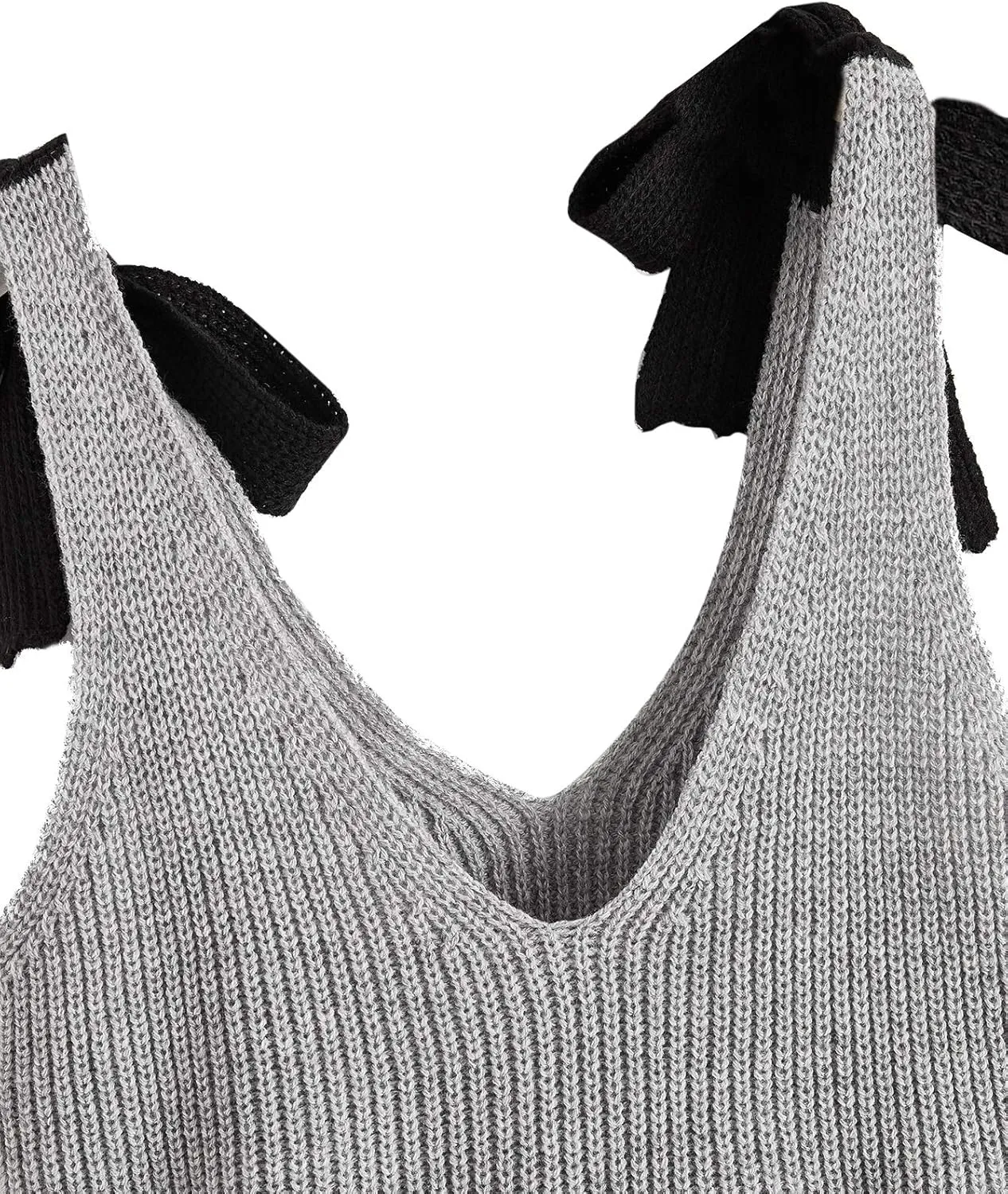 SweatyRocks Women's Casual Spaghetti Strap Ruffle Hem Peplum Cropped Knit Sweater