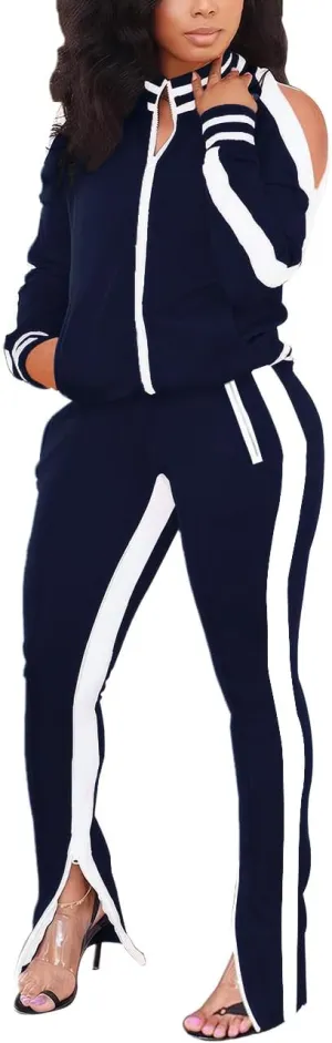 TOPONSKY Women Casual 2 Piece Outfit Long Pant Set Sweatsuits Tracksuits