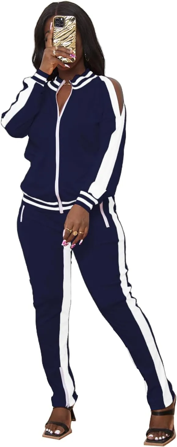 TOPONSKY Women Casual 2 Piece Outfit Long Pant Set Sweatsuits Tracksuits