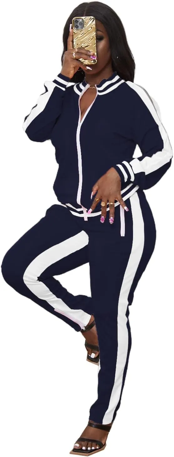 TOPONSKY Women Casual 2 Piece Outfit Long Pant Set Sweatsuits Tracksuits