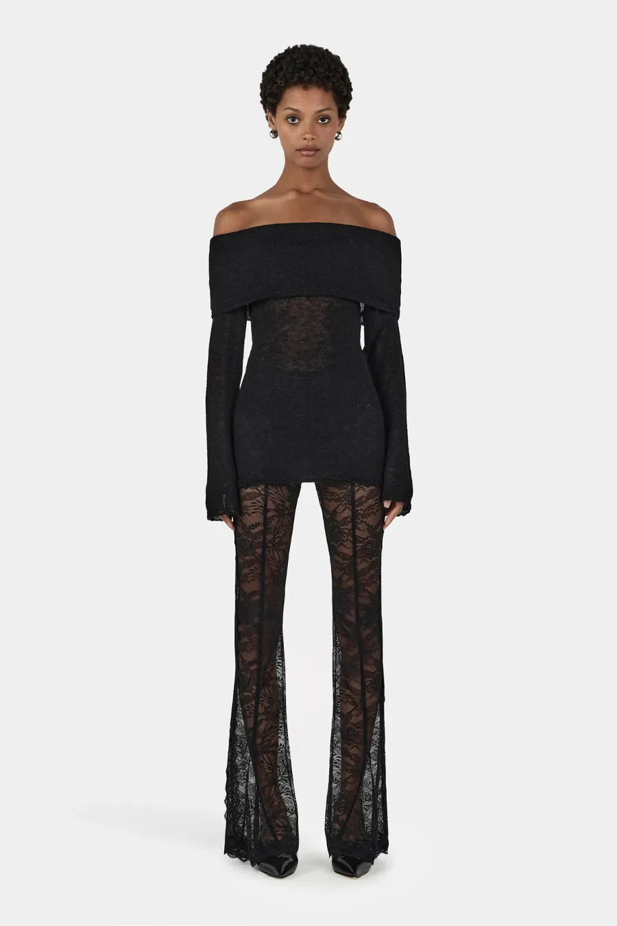 Tozzi Knit Top Black