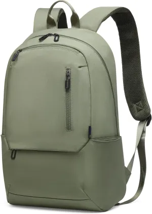 Travel Laptop Backpack, Carry On Backpack, TSA-Approved Water-Resistant Rucksack Nylon for Work Men Women Fits 16 Inch Notebook, Green